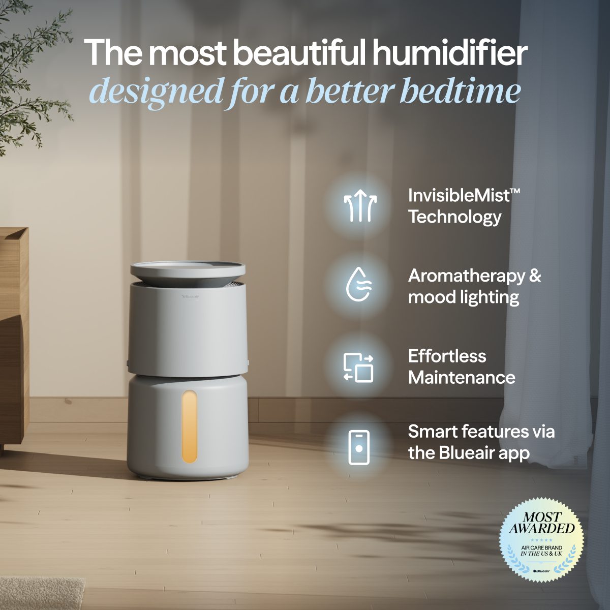 DreamWell™ Humidifier 2 Gallon Stone Grey - Image 2