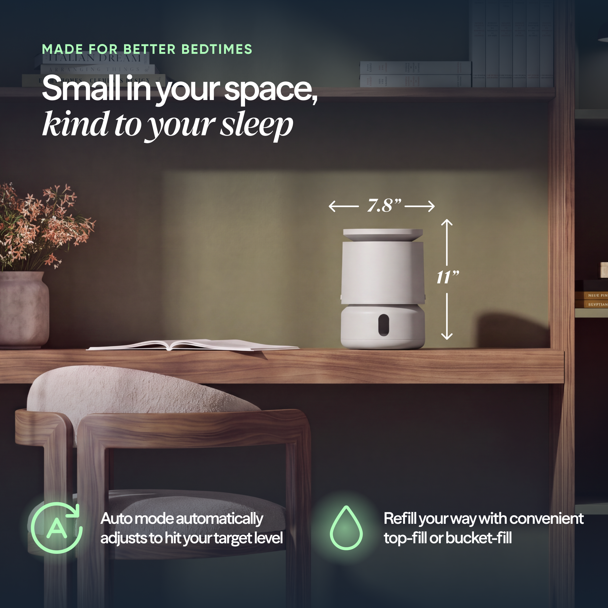 DreamWell™ Humidifier 1/2 Gallon - Coastal Beige - Image 3