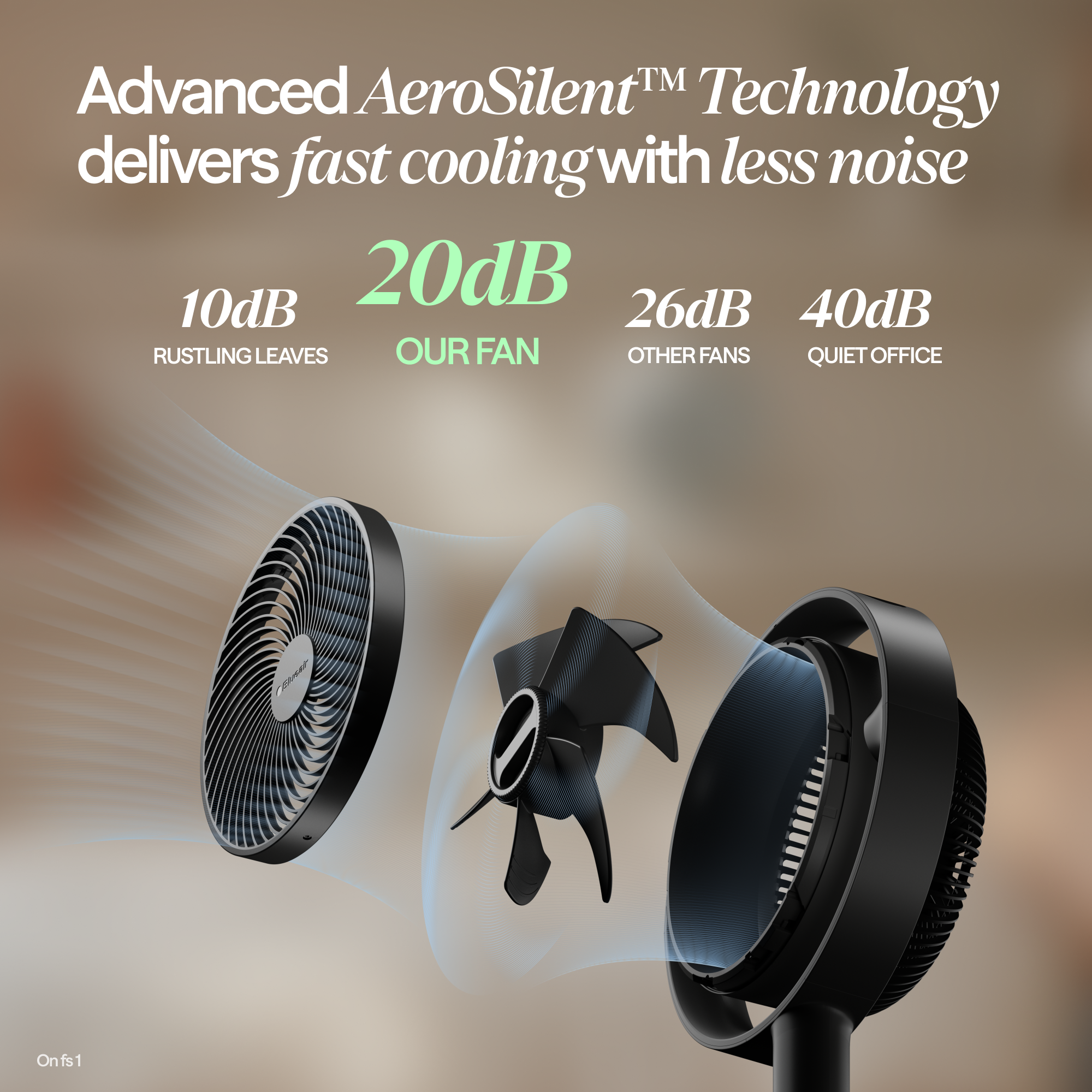 Pedestal Air Circulator Fan - Night Charcoal - Image 3