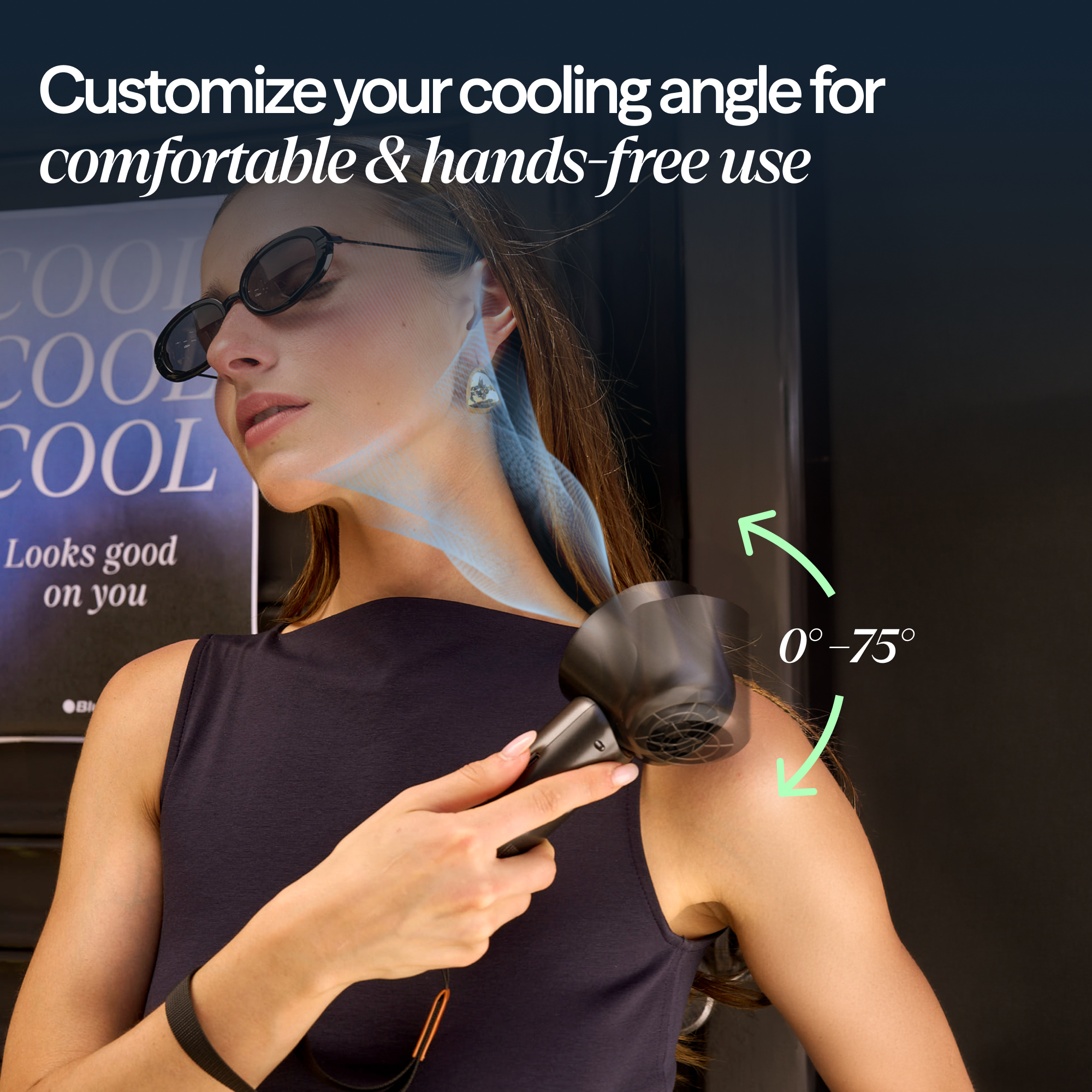 AlwaysCool Portable Handheld Fan - Night Charcoal - Image 4