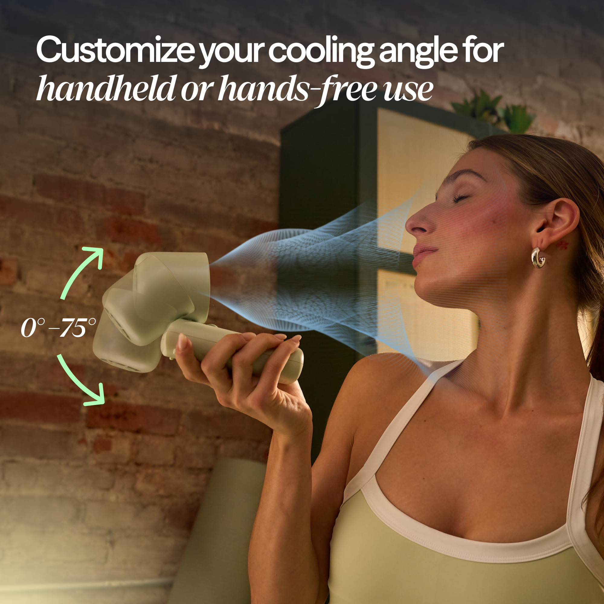 AlwaysCool Portable Handheld Fan - Arctic Sage - Image 4