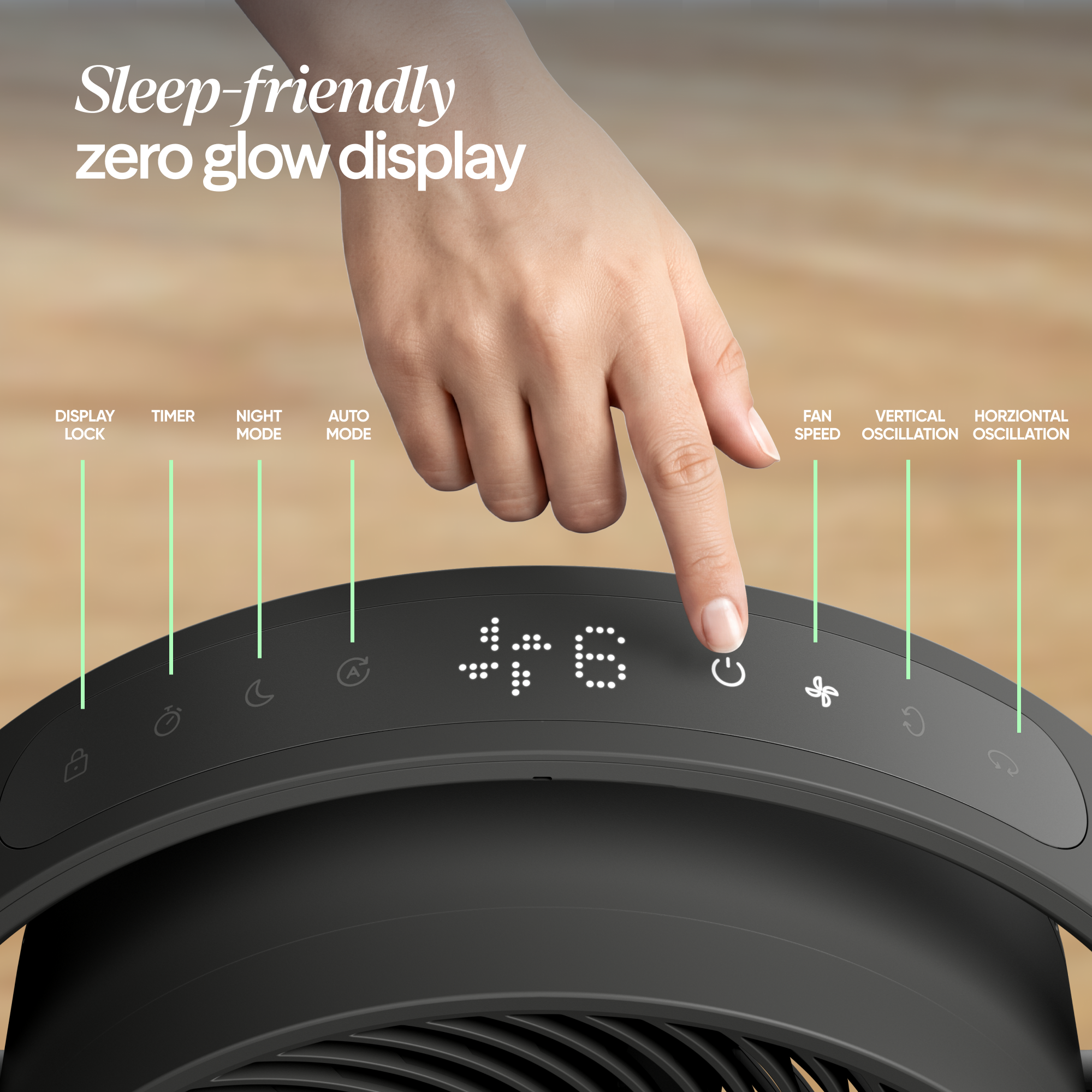 Pedestal Air Circulator Fan - Night Charcoal - Image 7