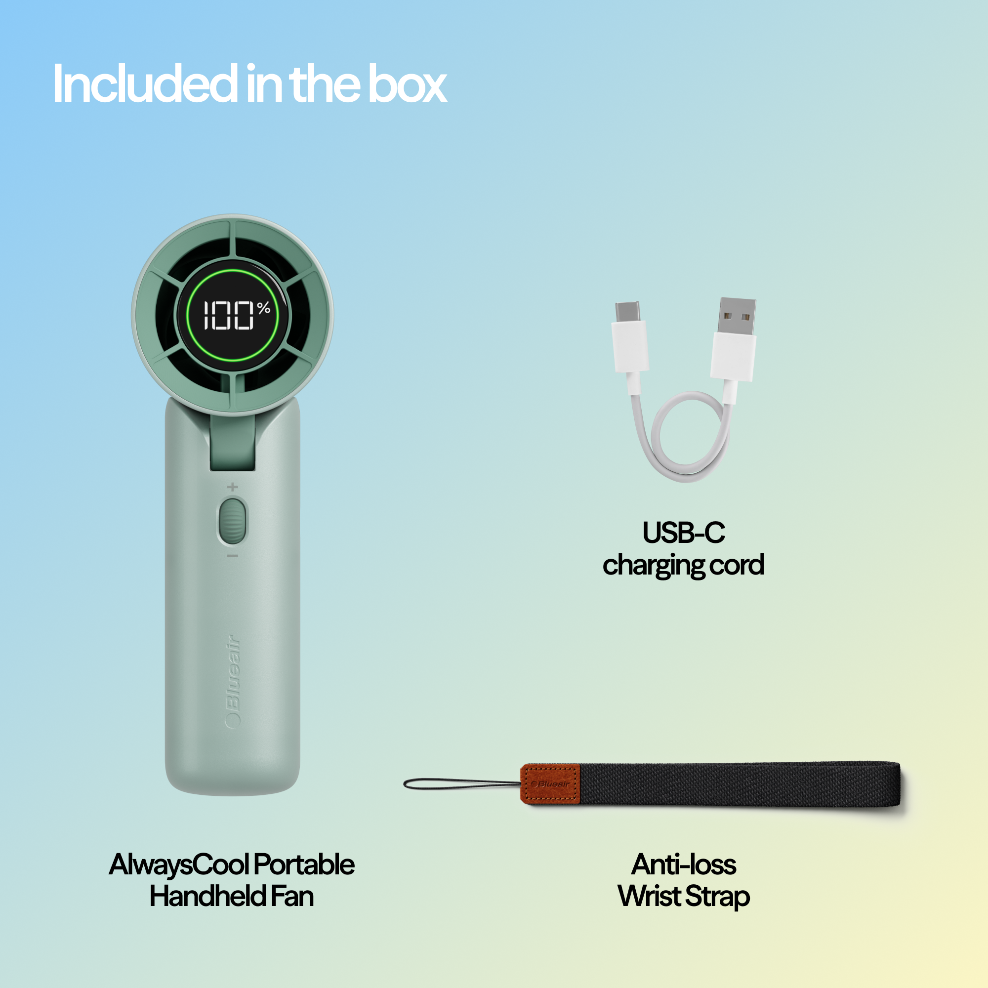 AlwaysCool Portable Handheld Fan - Arctic Sage - Image 8