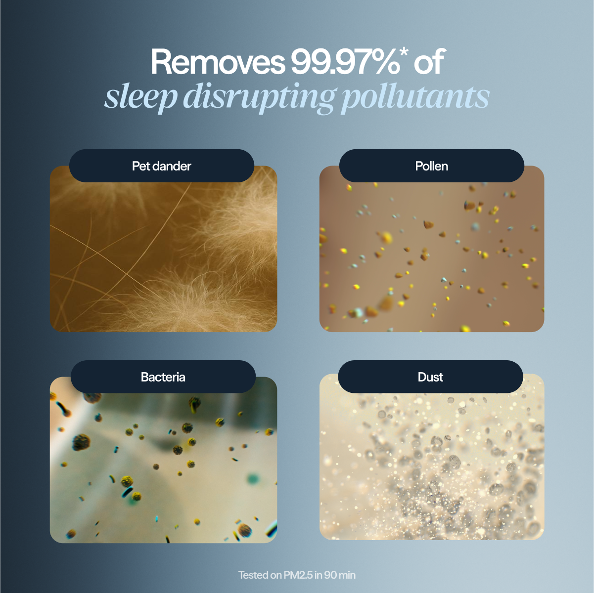 Mini Restful™ Sunrise Clock Air Purifier in Midnight - Image 6
