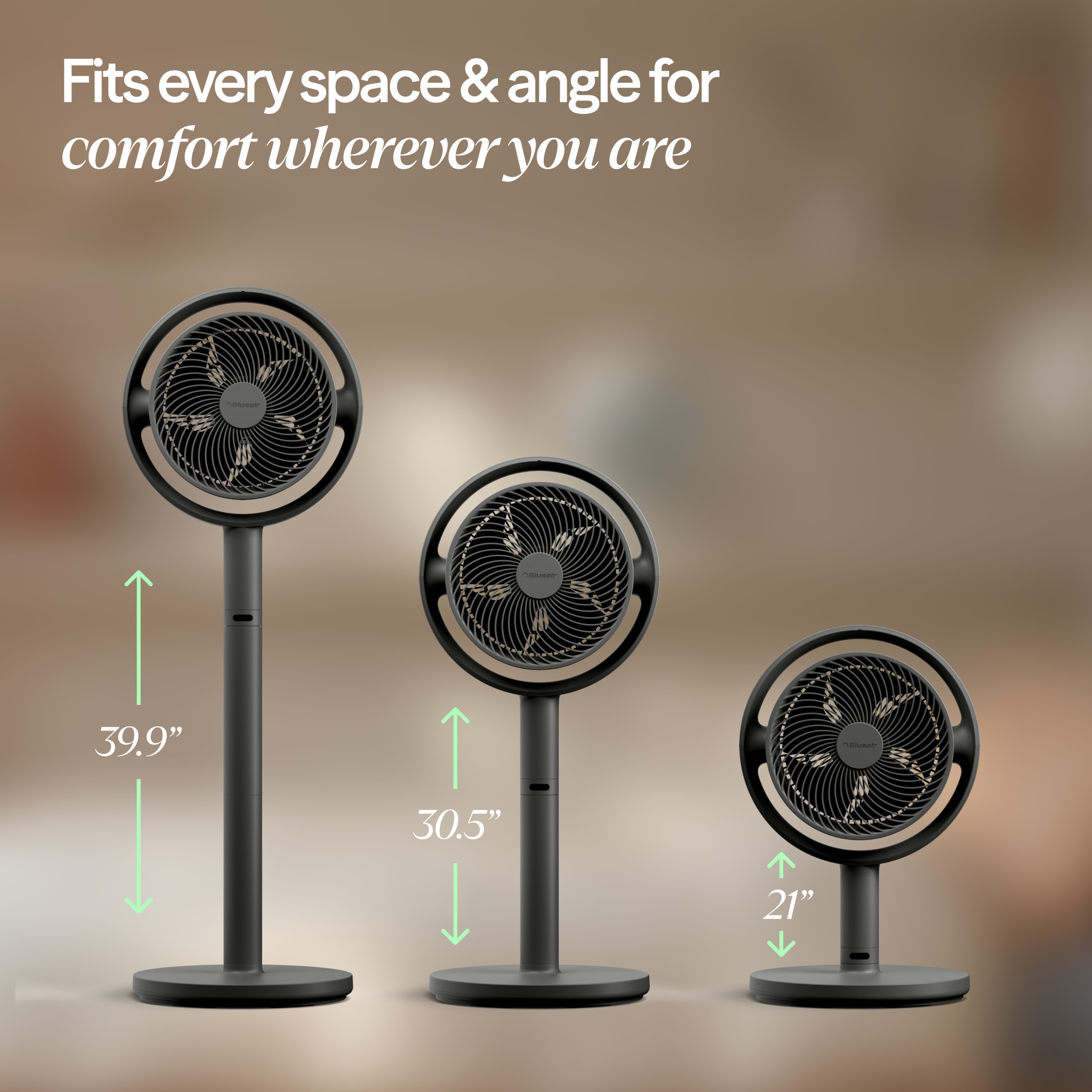 Pedestal Air Circulator Fan - Night Charcoal - Image 5