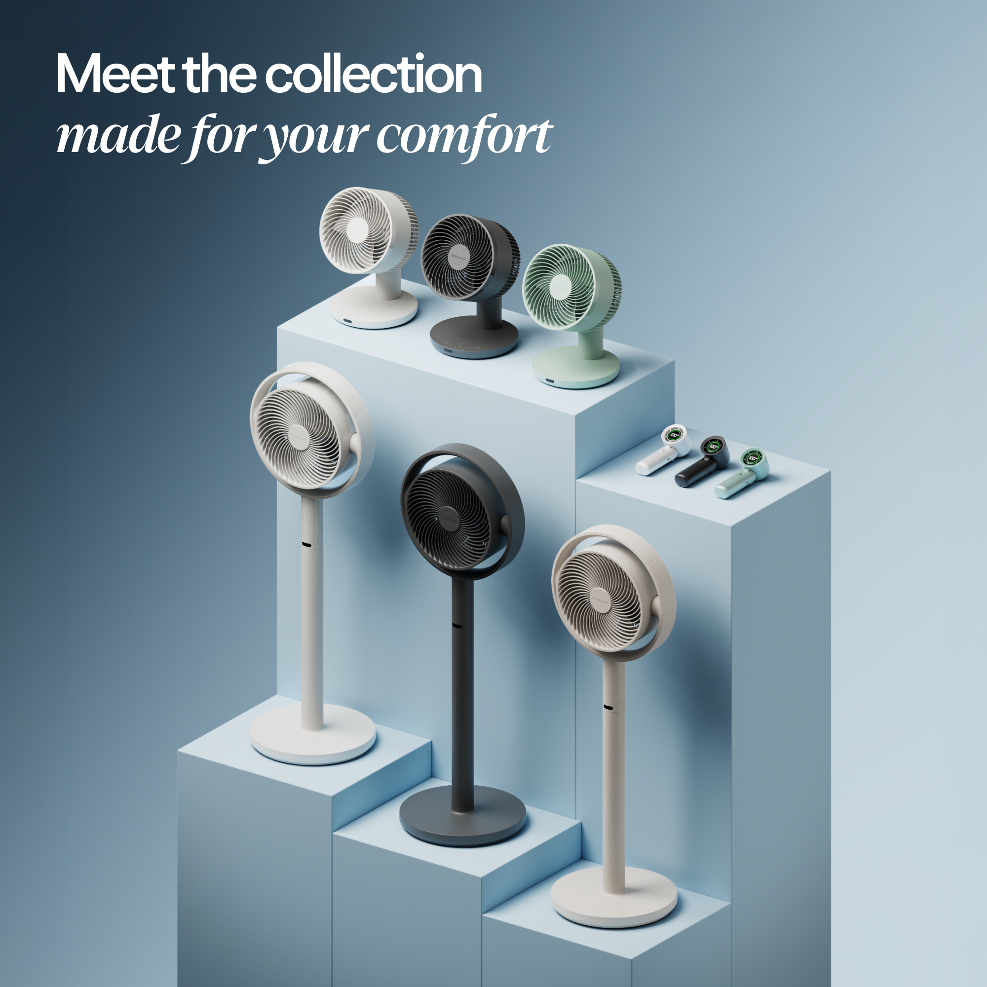 Pedestal Air Circulator Fan - Night Charcoal - Image 11