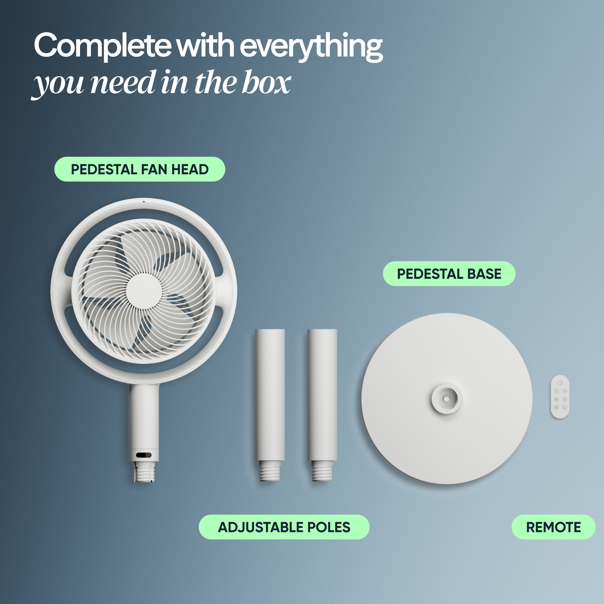 Pedestal Air Circulator Fan - Cloud Linen - Image 9